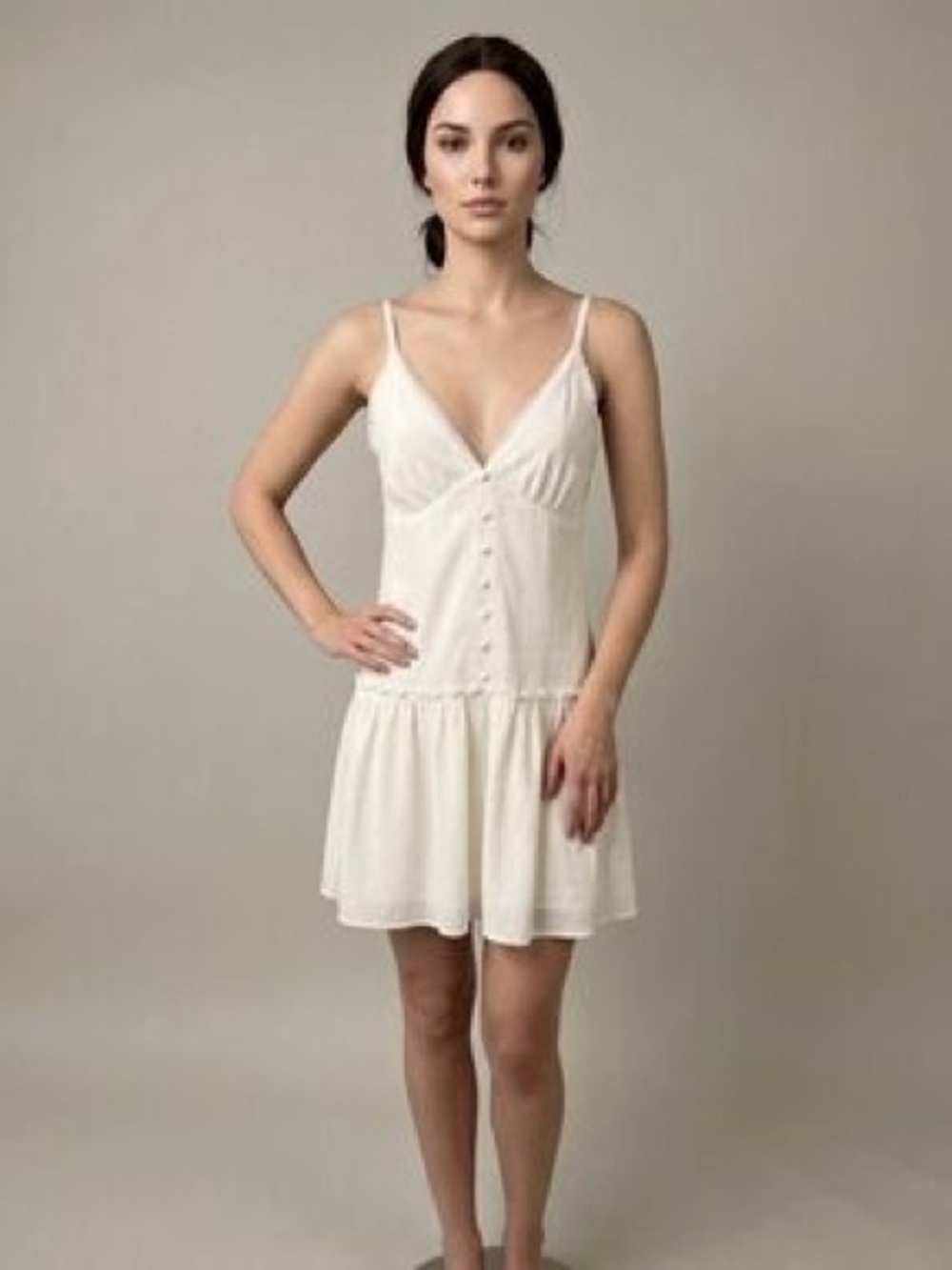 wild fable Cream Spaghetti-Strap Mini Dress